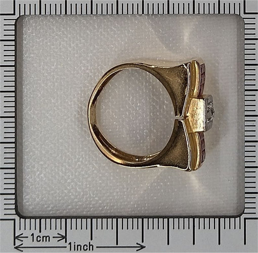 Bague 54 Bague, diamant et rubis 58 Facettes 23039-0099