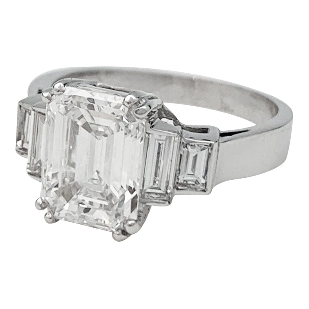 Bague éternité En Diamants Bruts Blancs 3.50 Ct Total - Argent 925, Taille 7.5, Naturels Non Traités