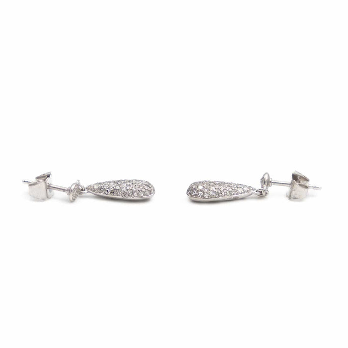 Boucles d'oreilles Boucles d'oreilles Goutte Or blanc Diamant 58 Facettes 1641615CN