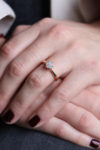 Bague 54 Bague Marguerite Or jaune Diamant 58 Facettes 1806849CN