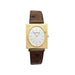 Jaeger Lecoultre watch in yellow gold, diamonds, leather strap. 58 Facettes 29595