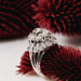 Ring Dome Ring in white gold platinum and diamonds 58 Facettes 15926