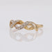 Ring 53 Modern diamond ring in 2 intertwined golds 58 Facettes 16-344D
