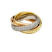 Ring 48 Cartier ring, “Trinity” model, 3 golds, diamonds. 58 Facettes 30848