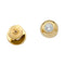 Boucles d'oreilles Puces d'oreilles en or jaune et diamants. 58 Facettes 31223