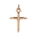 Old stick cross pendant in rose gold 58 Facettes 21-163