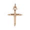 Pendentif Croix bâton ancienne or rose 58 Facettes 21-163