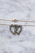Necklace Old double heart pearl necklace 58 Facettes