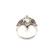 Ring 56 Art Deco Ring Platinum Emerald Sapphires Diamonds 58 Facettes 24962
