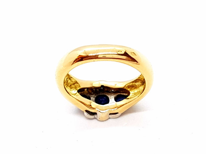 Bague 56 Bague Or jaune Saphir 58 Facettes 00696CN