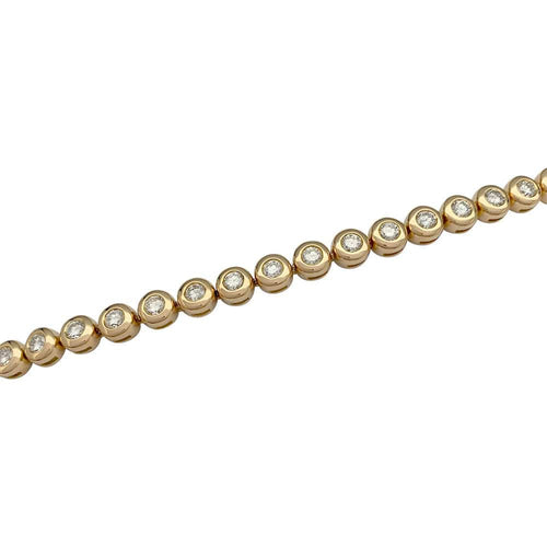 Bracelet Bracelet ligne diamants en serti clos. 58 Facettes 32085