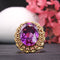 Bague Bague Topaze violette sertie Or jaune 58 Facettes