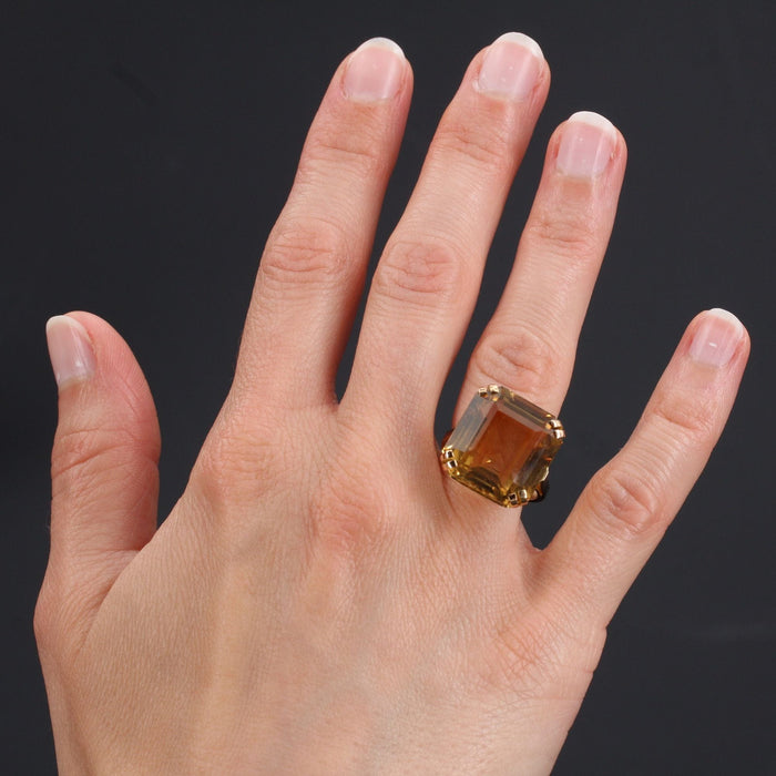 Bague 51 Bague citrine et or vintage 58 Facettes 19-612-51