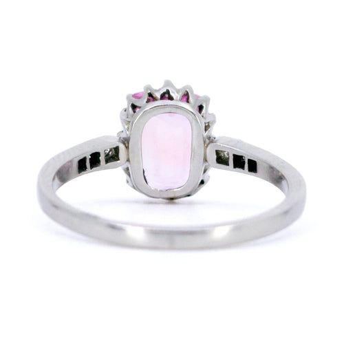 Bague 55 Bague Saphir Rose, Diamant, Platine 58 Facettes 1F8771A3B75C475AACE1920DBAA09601