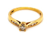 Ring Solitaire Ring Yellow Gold Diamond 58 Facettes