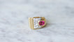 Bague Bague Tank tourmaline rose et diamants 58 Facettes
