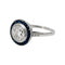 Bague 52 Bague style Art Déco, diamant 1.50 carats, saphirs. 58 Facettes 31012