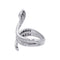 Bague 56 Bague serpent or blanc, diamants. 58 Facettes 32320