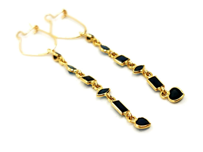 Boucles d'oreilles Boucles d'oreilles Or jaune Saphir 58 Facettes 1883905CN