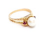 Ring 56 Yellow Gold Ring Pearl 58 Facettes 00320CN