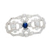 Brooch Art Deco brooch in platinum, white gold, sapphire and diamonds. 58 Facettes 31225