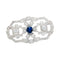 Broche Broche Art Déco en platine, or blanc, saphir et diamants. 58 Facettes 31225