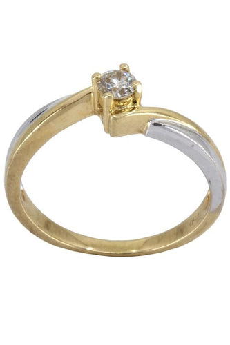 Bague 53 SOLITAIRE MODERNE DIAMANT 0.15 CARAT 58 Facettes 055891
