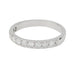 Bague 50 Alliance demi-tour or blanc, diamants. 58 Facettes 31235