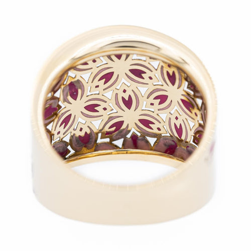 Bague 57 Bague Fleur Or jaune 58 Facettes 2024388CN
