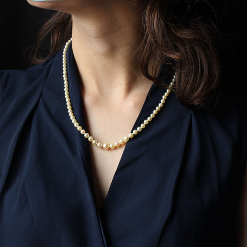 Collier Collier ancien perles de culture en chute 58 Facettes 15-388