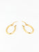 Boucles d'oreilles Créoles vintage ovales en Or jaune 58 Facettes 746