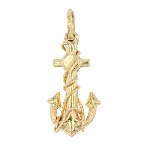 Pendentif Pendentif or jaune ancre de marine 58 Facettes CVP26