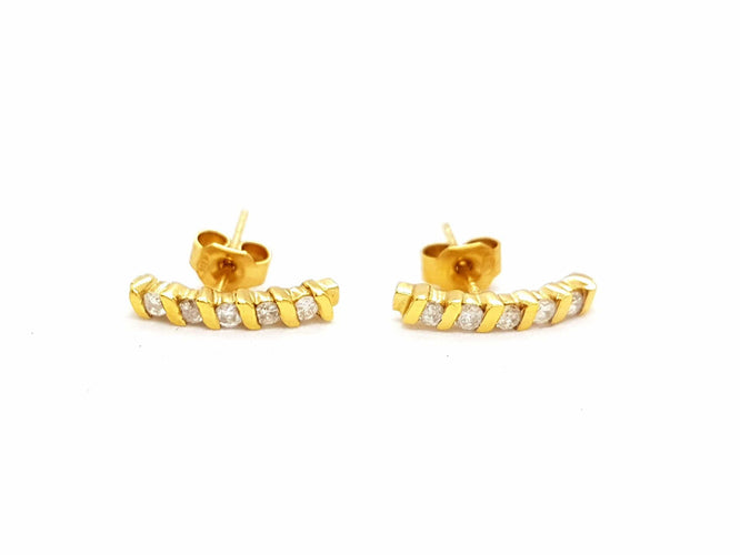 Boucles d'oreilles Boucles d'oreilles Or jaune Diamant 58 Facettes 06433CD