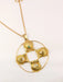 Cartier pendant for Shell, vintage round gold pendant, diamonds and emeralds 58 Facettes J87