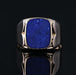 Ring 67 Lapis lazuli signet ring in yellow gold 58 Facettes 23-230