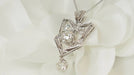Art Deco necklace in platinum gold and diamonds 58 Facettes 30578