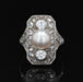 Bague Bague ancienne art déco perle et diamants 58 Facettes