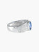 Ring 52 Ceylon sapphire and diamond ring in white gold 58 Facettes LP105