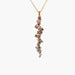 Necklace Yellow gold necklace, brown and white diamonds 58 Facettes P1L14