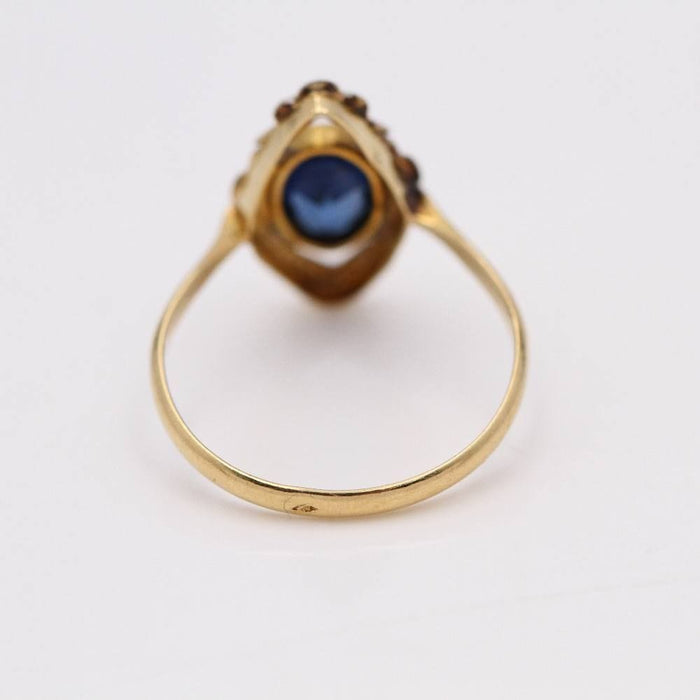 Bague 59 Bague Or Saphir 58 Facettes N102950JC