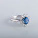 Ring 56 Marguerite ring in white gold, diamonds and sapphire 58 Facettes
