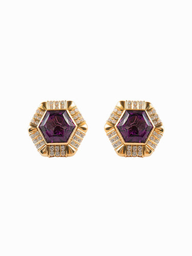 Boucles d'oreilles Clips Cartier Améthystes 58 Facettes