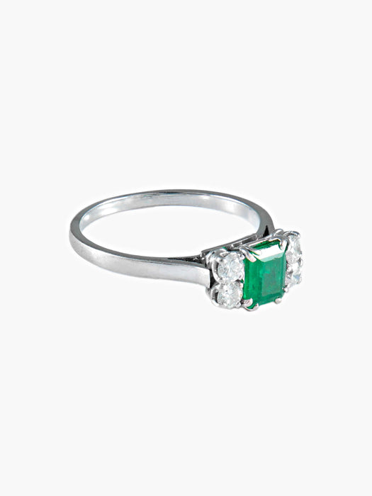 Bague 52 Bague Emeraude Diamants 58 Facettes