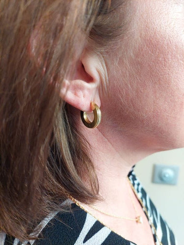 Boucles d'oreilles CRÉOLES MODERNE 58 Facettes 067001