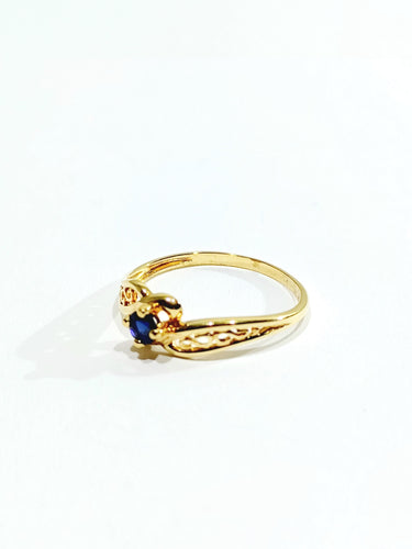 Bague 54 Bague Or jaune Saphir 58 Facettes