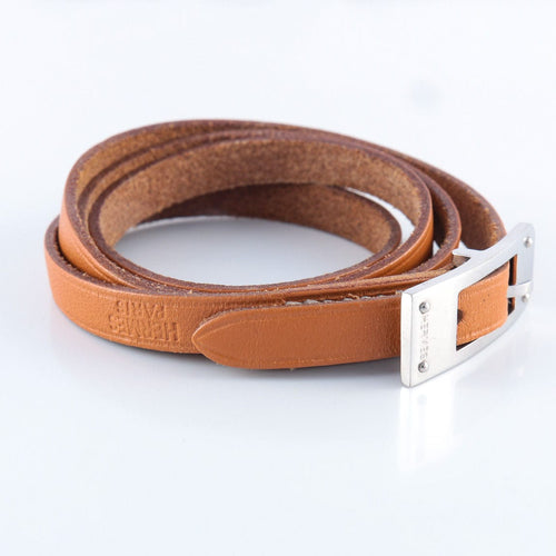 Bracelet Bracelet Hermès Triple Tour Camel et Boucle Plaque Kelly 58 Facettes 515