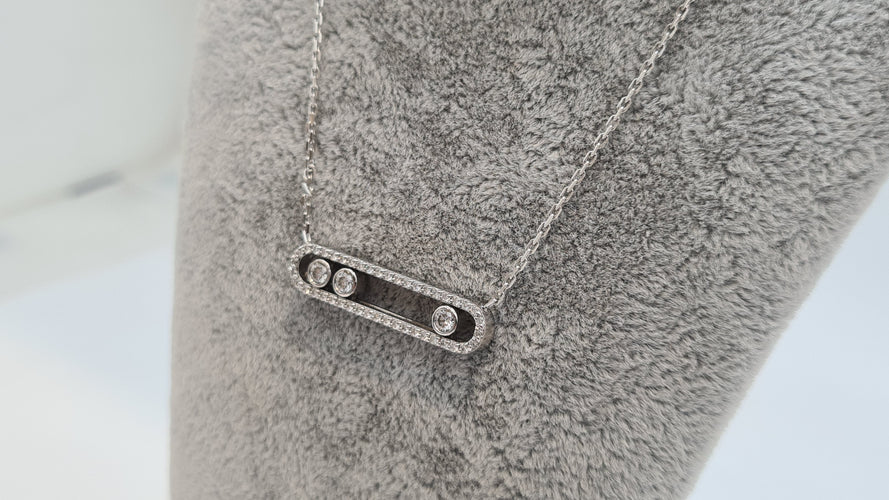 Collier Collier en Or blanc & diamants 58 Facettes