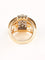Bague 59 Bague en or jaune, platine et diamants 58 Facettes