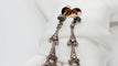 Boucles d'oreilles Boucles d'oreilles en or rose et argent, rubis et diamants 58 Facettes 30351
