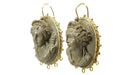 Boucles d'oreilles Boucles d'oreilles antiques en or avec camées de lave 58 Facettes 7206